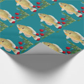 Fischen-Weihnachten Geschenkpapier (Ecke)