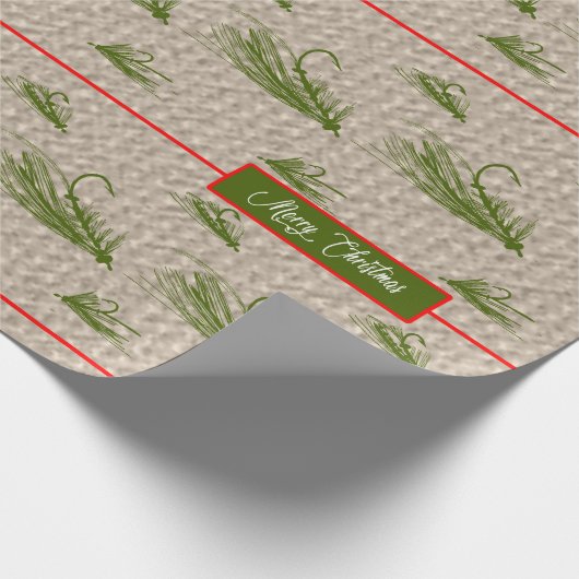 Fischen Weihnachten Geschenkpapier (Ecke)