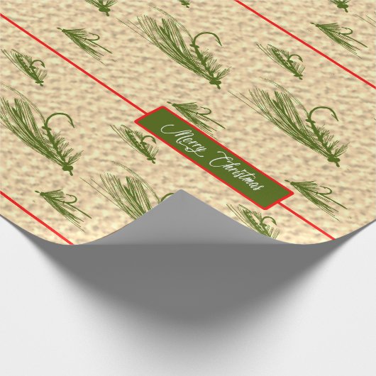 Fischen Weihnachten Geschenkpapier (Ecke)