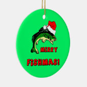 Fischen Weihnachten Keramikornament (Rechts)