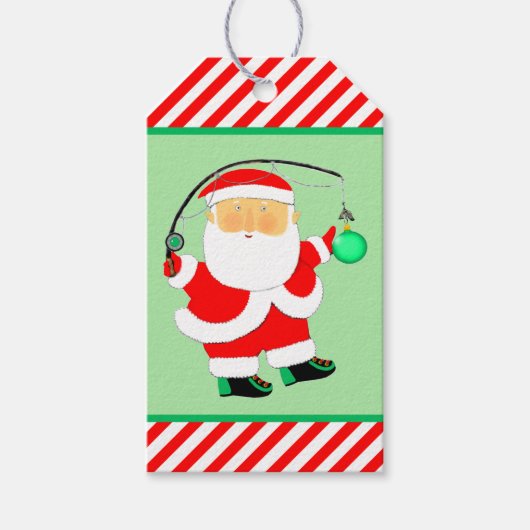 Fischen Weihnachtsfeiertage Geschenktasten Geschenkanhänger (Vorderseite)