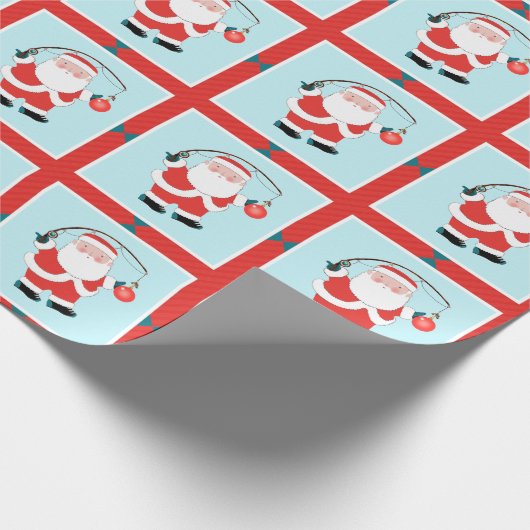 Fischen Weihnachtsgeschenk Wrapping Paper Geschenkpapier (Ecke)