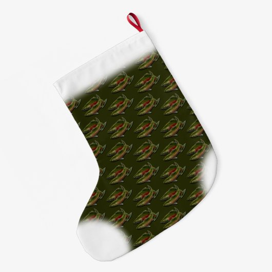 Fischen-WeihnachtsStrumpf-kundenspezifischer Großer Weihnachtsstrumpf (Rückseite (Hängend))