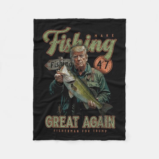 Fischen wieder großartig B Fischen Donald Tr Fleecedecke (Vorderseite)
