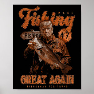Fischen wieder großartig B Fischen Donald Tr Poster
