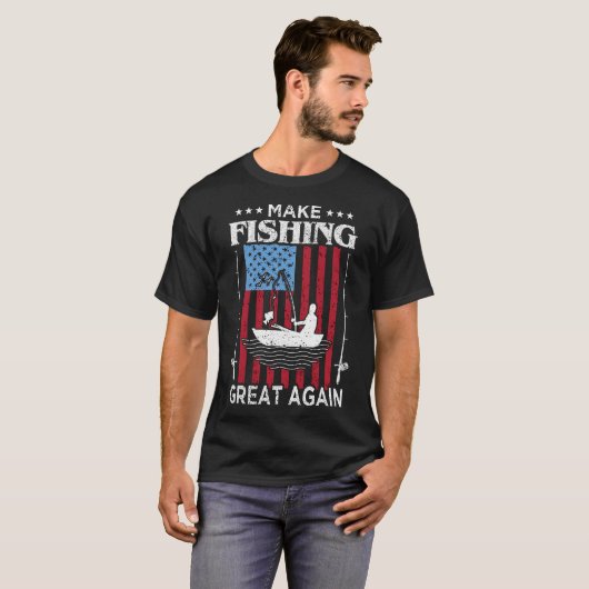 Fischen wieder großartig machen T-Shirt (Vorne ganz)