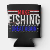 Fischen wieder großartig T - Shirt Funny Fisher Li Dosenkühler (Rückseite)