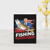 Fischen wird wieder großartig durch den Spaß Fisch Karte (Gelbe Blume)