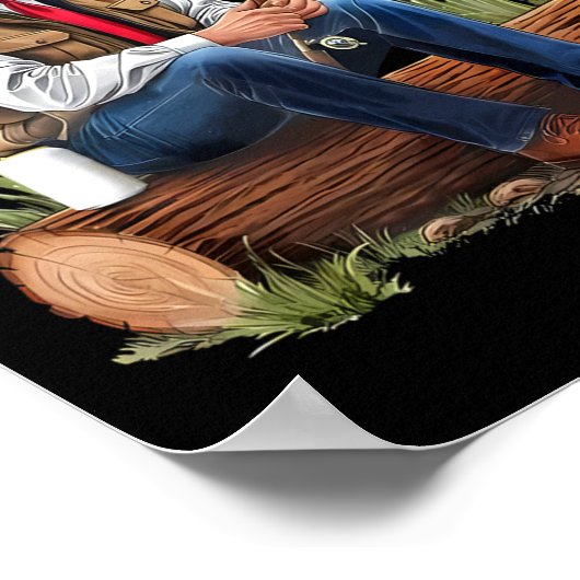 Fischen wird wieder großartig durch den Spaß Fisch Poster (Ecke)