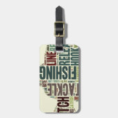 Fischen-Wort-Wolke Gepäckanhänger (Vorderseite vertikal)