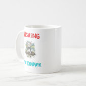 "Fischen zum Abendessen" Kaffeetasse (Vorderseite Links)