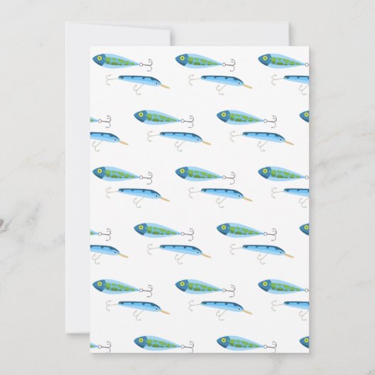 Fischen zum Geburtstag Einladung (Rückseite)