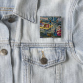 Fischend auf einem See nachts, überziehen Sie 101 Button (Beispiel)