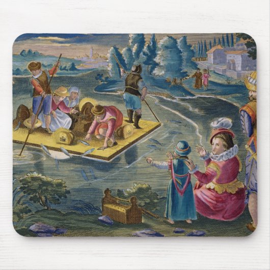 Fischend auf einem See nachts, überziehen Sie 101 Mousepad (Vorne)