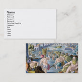 Fischend im seichten Wasser unter Verwendung der Visitenkarte (Vorne/Hinten)