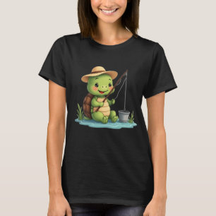 Fischende Schildkröte – Friedliche Schildkröte a T-Shirt
