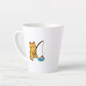 Fischender Kater Milchtasse (Linke Ecke)