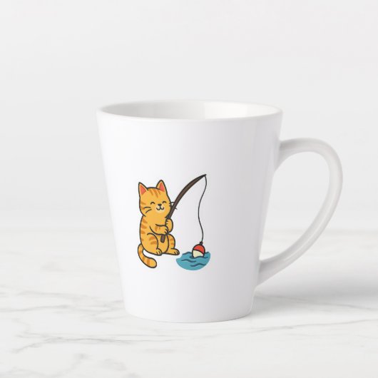 Fischender Kater Milchtasse (Rechts)