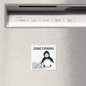 Fischender Pinguin Magnet (In Situ (Geschirrspüler))