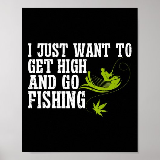 Fischender Unkraut Fischer Angler 1 Poster (Vorne)