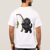 Fischender Welpe T-Shirt (Rückseite)