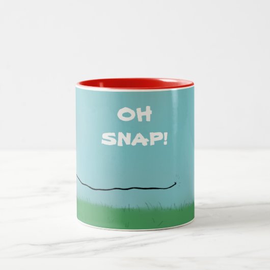 Fischenfox-Unglück Zweifarbige Tasse (Mittel)