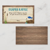 Fischenjungen-Babypartywindel Rafflekarten Begleitkarte (Vorne/Hinten)