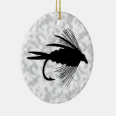 Fischenköder der schwarzen Fliege Keramikornament (Rechts)