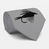 Fischenköder der schwarzen Fliege Krawatte (Gerollt)