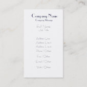 Fischenmansonnenuntergang, Visitenkarte (Rückseite)