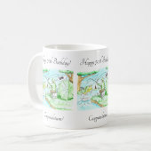 Fischer 70. Geburtstag Kaffeetasse (Vorderseite Links)