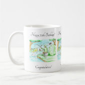Fischer 70. Geburtstag Kaffeetasse (Links)