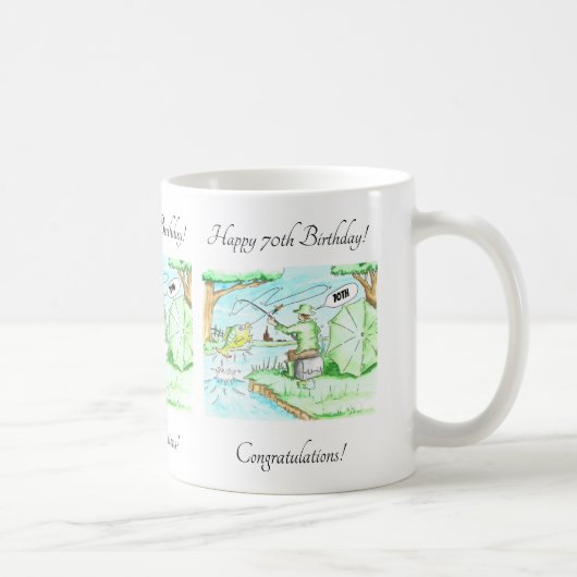 Fischer 70. Geburtstag Kaffeetasse (Rechts)