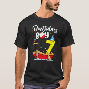 Fischer 7. Geburtstag Junge Angeln 7 Jahre Alt Sie T-Shirt