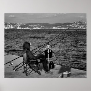 Fischer am Bosporus in Istanbul Poster