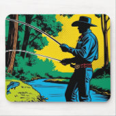 Fischer am Flussufer Mousepad (Vorne)