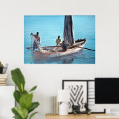 Fischer am Meer von Galiläa Poster (Heimbüro)