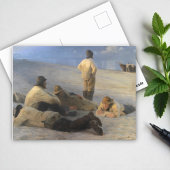 Fischer am Skagen Beach, P.S. Krøyer, Art Postkarte