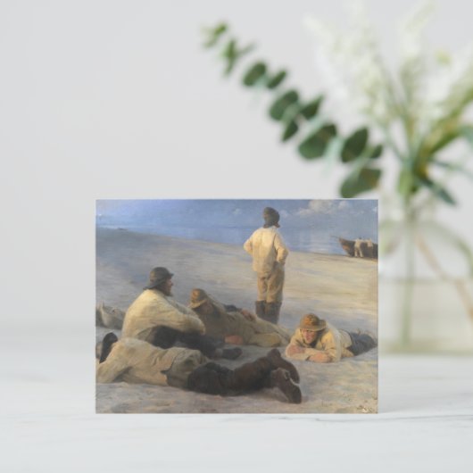 Fischer am Skagen Beach, P.S. Krøyer, Art Postkarte (Stehend Vorderseite)