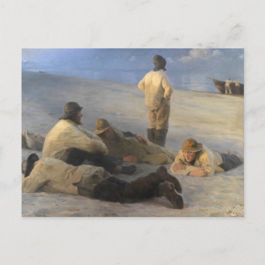 Fischer am Skagen Beach, P.S. Krøyer, Art Postkarte (Vorderseite)