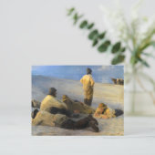 Fischer am Skagen Beach von Peder Severin Kroyer Postkarte (Stehend Vorderseite)