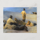 Fischer am Skagen Beach von Peder Severin Kroyer Postkarte (Vorderseite)