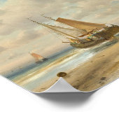Fischer am Strand Poster (Ecke)