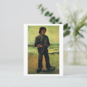 Fischer am Strand, Vincent van Gogh Postkarte (Stehend Vorderseite)