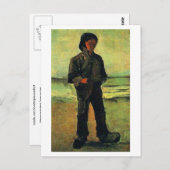 Fischer am Strand, Vincent van Gogh Postkarte (Vorne/Hinten)