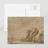 Fischer an der Meeresküste, 1623 Postkarte (Vorne/Hinten)