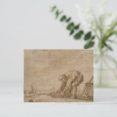 Fischer an der Meeresküste, 1623 Postkarte (Stehend Vorderseite)