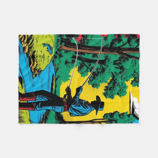 Fischer an der Riverbank Fleecedecke (Vorderseite (Horizontal))