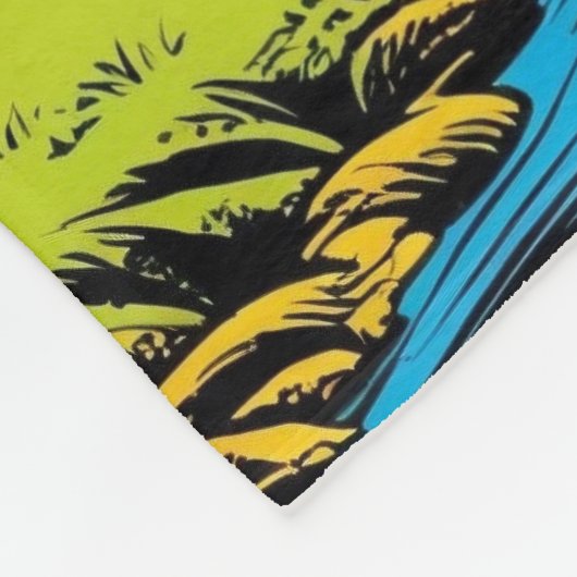 Fischer an der Riverbank Fleecedecke (Ecke)