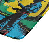 Fischer an der Riverbank Schneidebrett (Ecke)